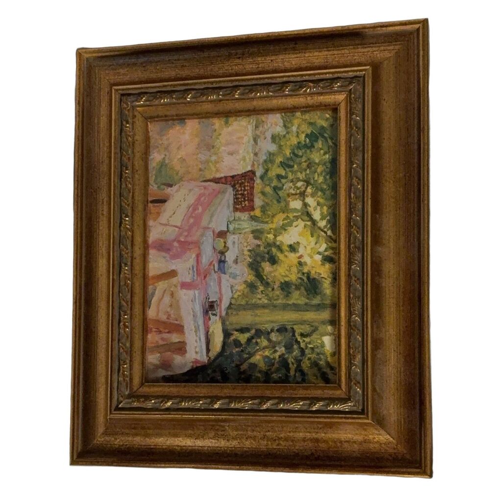Brushstrokes Pierre Bonnard Table Set in a Garden Framed Giclee Art Print 19x25